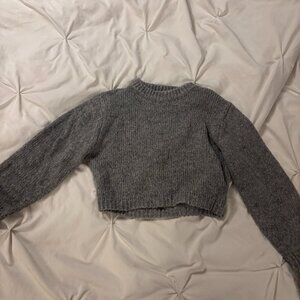 Princess Polly Alivia Cropped Sweater Grey
